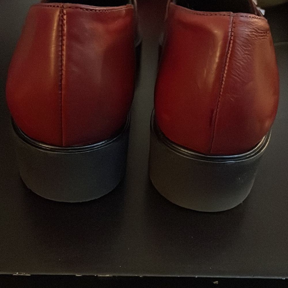 Paul Green Sofia Studded Leather Loafer Wine Size 8 - Picture 5 of 9